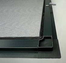 Москітна сітка з профілю ІДЕАЛ (з крилом), антрацит, фото 4