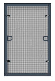 Москітна сітка з профілю ІДЕАЛ (з крилом), антрацит