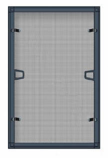 Москітна сітка з профілю ІДЕАЛ (з крилом), антрацит, фото 1