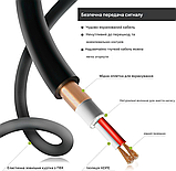 Кабель BEMERO XLR 10 м, мікрофонний, балансний, 3-контактний, чорний, з липучкою, фото 2