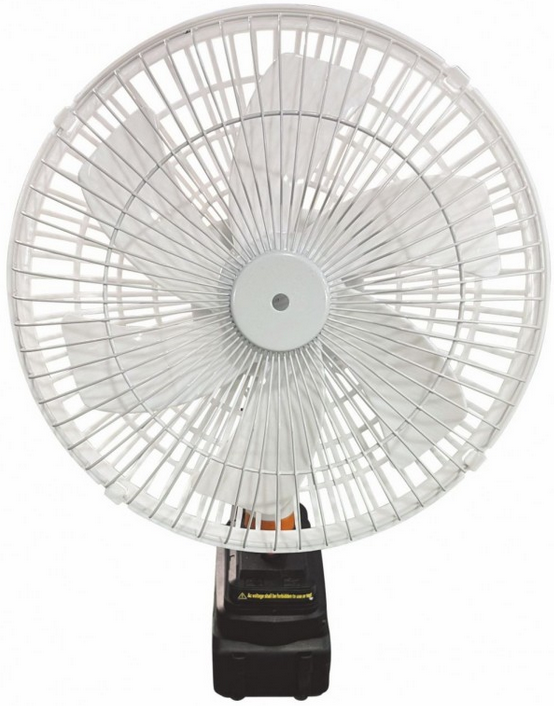 🤍Настільний портативний вентилятор VAP-12 з автоматичним обертанням, 12", 2 акумулятори. 21V, Білий, фото 1