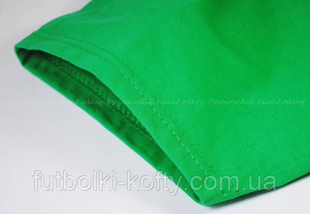 Ярко-зелёная детская классическая футболка для мальчиков