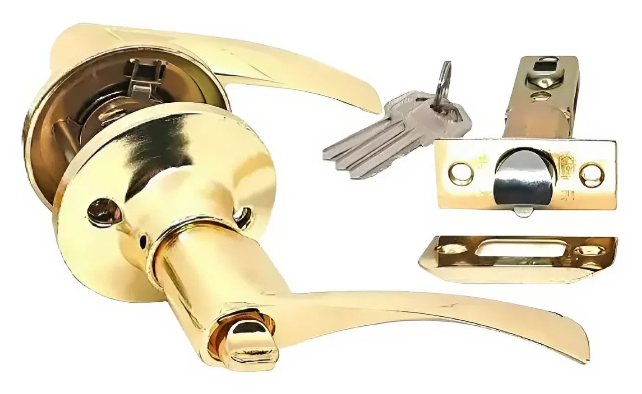 Дверна ручка кноб KEDR NEW D80-23BK PB, золото (Китай)