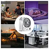 🤍Вентилятор портативний GD-8028/N283 8", радіо/BT, сонячна панель, LED лампа, 10Вт USB 3.2V/5500 мАч, фото 4