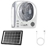 🤍Вентилятор портативний GD-8028/N283 8", радіо/BT, сонячна панель, LED лампа, 10Вт USB 3.2V/5500 мАч, фото 7