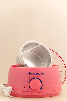 ProWax Воскоплав банковий для банок 400 мл з ємністю, модель Pro-Wax100 з терморегулятором - РОЖЕВИЙ