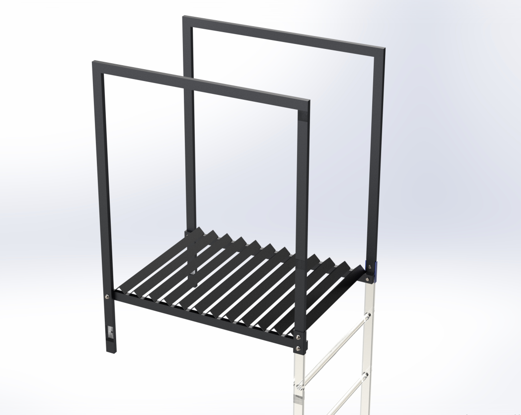 Вихід на дах 500 мм (платформа з поручнями) для сходів, фото 1