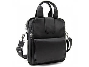 Чоловіча класична вертикальна сумка-месенджер через плече з натуральної шкіри