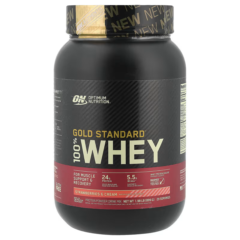 Optimum Nutrition 100% Whey Gold Standard USA  909 g Strawberry Cream