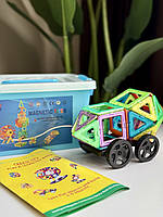 Магнітний конструктор 72 елементи у зручному боксі для зберігання, розвиваюча іграшка для дітей