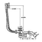 Сифон для ванни напівавтоматичний (подовжений) 1 1/2", 40/50 Simplex Viega 595678 | 000013555, фото 2