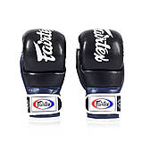 Рукавиці греплінгові для ММА Fairtex FGV18 Black/Blue L, фото 3