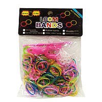 Набір для плетіння браслетів 7799G пристрій для плетіння, гачок, резиночки, рогатка Bambi