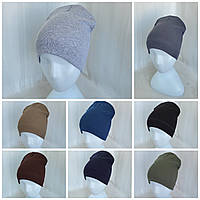 Шапка для хлопчиків подвійна,тканина рубчик