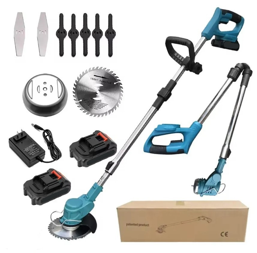 Електрична газонокосарка з 2 акумуляторами 2000 мАг, фото 1