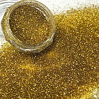 Глітер 1 кг, дрібні декоративні блискітки - жовте золото