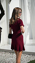 Жіноча міні сукня в'язка з приталеним силуетом та ґудзиками Smof9468, фото 3