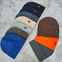 Шапка для хлопчиків подвійна,тканина трикотаж