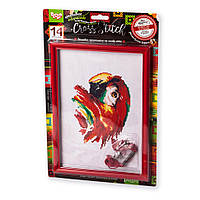 Набір для вишивання хрестиком на канві "Папуга" VKB-01-14, 14 кольорів ниток