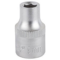 Насадка шестигранна коротка 1/2" 9 мм CrV mid SIGMA (6071091)