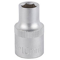 Насадка шестигранна коротка 1/2" 10 мм CrV mid SIGMA (6071101)