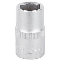 Насадка шестигранна коротка 1/2" 14 мм CrV mid SIGMA (6071141)
