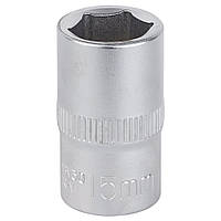 Насадка шестигранна коротка 1/2" 15 мм CrV mid SIGMA (6071151)