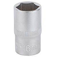 Насадка шестигранна коротка 1/2" 16 мм CrV mid SIGMA (6071161)