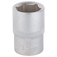 Насадка шестигранна коротка 1/2" 18 мм CrV mid SIGMA (6071181)