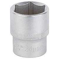 Насадка шестигранна коротка 1/2" 24 мм CrV mid SIGMA (6071241)