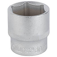 Насадка шестигранна коротка 1/2" 30 мм CrV mid SIGMA (6071301)