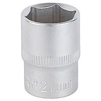 Насадка шестигранна коротка 1/2" 21 мм CrV mid SIGMA (6071211)