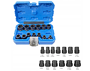 Набір головок для викручування пошкоджених болтів 6-19 мм Silver S10755, фото 2