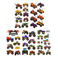 Набір дитячих тимчасових тату «Колеса-монстри №1» set-5-kids-tatto-cars-1