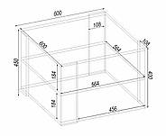 Стіл журнальний Квант №4, Антрацит, 600/600/450, фото 4