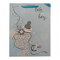 Подарунковий пакет 2369L, 40 х 30 х 0,1 Синій