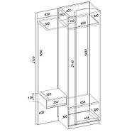 Передпокій Соло-1, Антрацит, 1000/400/2140, фото 3
