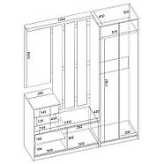 Передпокій Соло-3, Антрацит, 1600/400/2100, фото 3