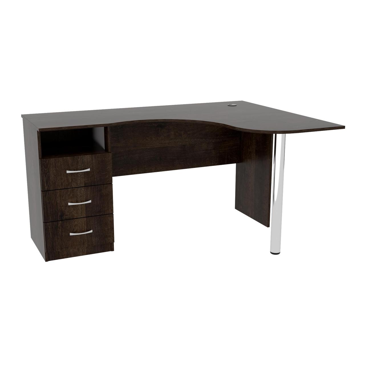 Стіл кутовий з шухлядами ОСК-4, Дуб Конкордія, 1500/1100/760, фото 1