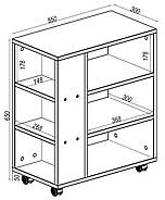 Тумба мобільна ТМ-5, Антрацит, 550/300/650, фото 2