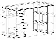 Стіл письмовий Tetris Т-8, Антрацит, 1300/600/760, фото 2