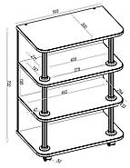 Тумба мобільна ТМ-3, Антрацит, 500/300/700, фото 4