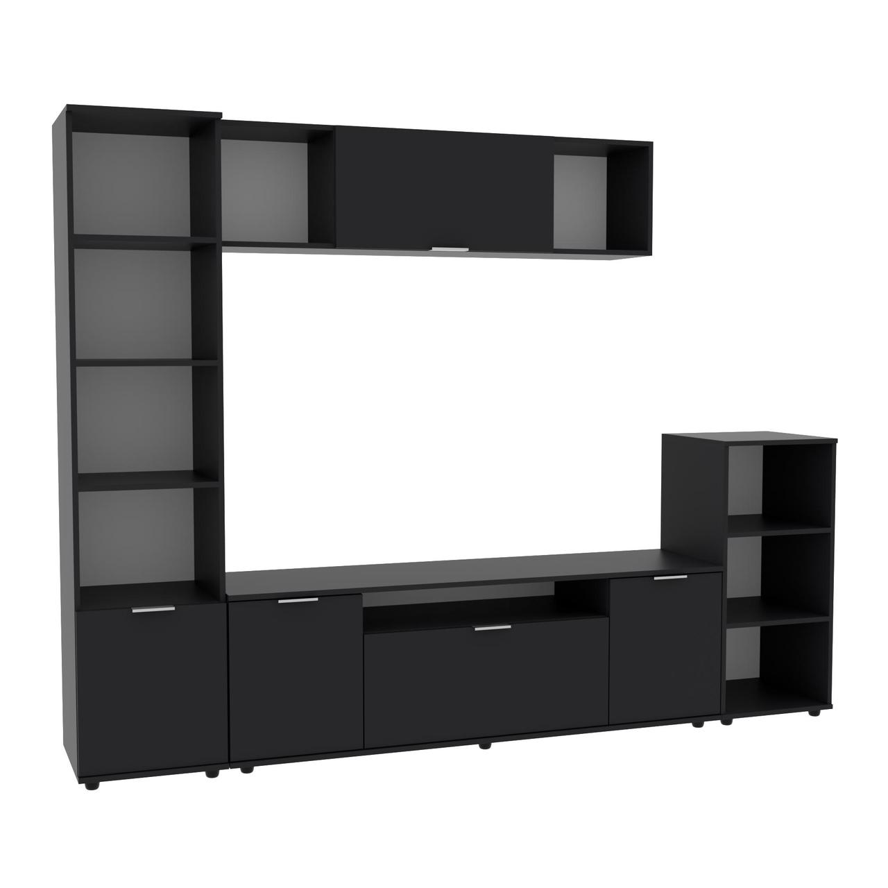 Стінка у вітальню Ketrin-4, Антрацит, 2440х425х1880, фото 1