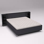 Ліжко Крістал №1 двоспальне, Антрацит, 2035х1976х850, фото 2