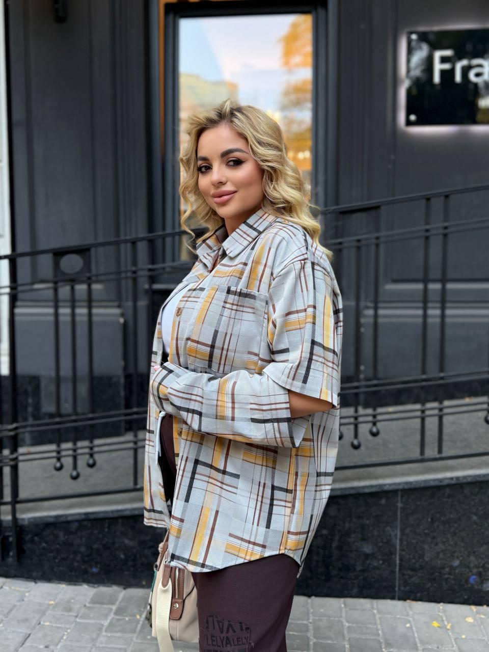 Жіноча Сорочка Байка 50-52, 54-56, 58-60 (вф440), фото 1