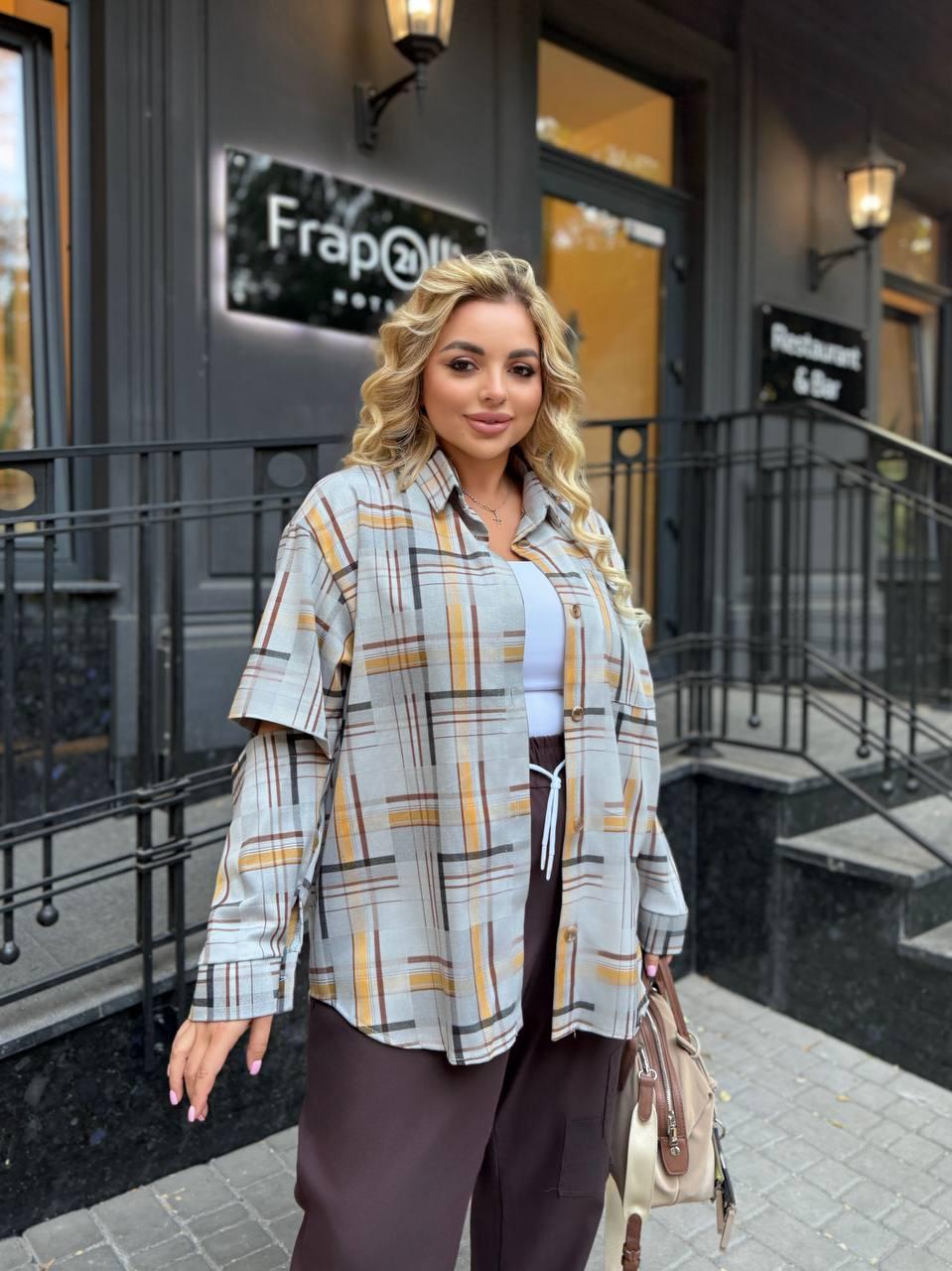 Жіноча Сорочка Байка 50-52, 54-56, 58-60 (вф440), фото 1