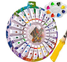 Фарби акрилові - великий набір 24шт 12мл Maaleo 24725