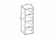 Стелаж Ketrin, Дуб Аппалачі, 420/425/1300, фото 2