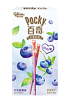 Палички Glico Pocky зі смаком молока та чорниці Milk Blueberry Flavor, 45 г