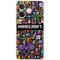Чохол Силіконовий з Картинкою на OPPO A5 Pro (Майнкрафт, Minecraft)